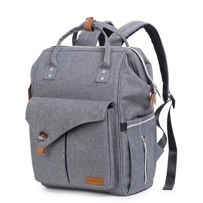 Grey Diaper Bag Backpack