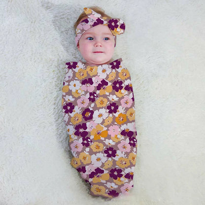 Printed Headband Swaddle Set