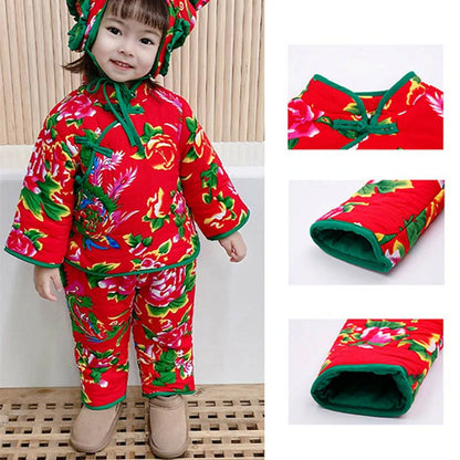 Children's Northeastern Fower Cotton Jacket