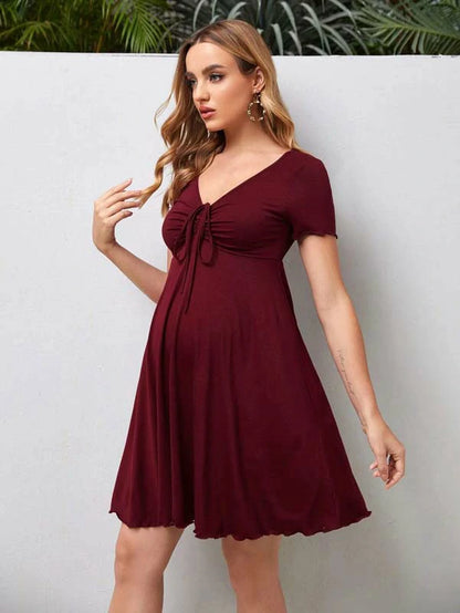 MATERNITY DRAWSTRING DRESS