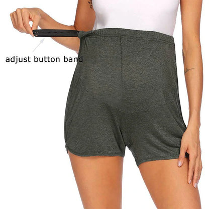 Solid Yoga Maternity Shorts