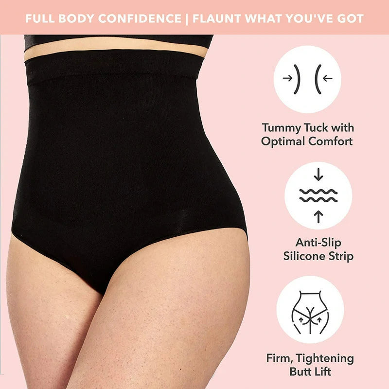 Women's Seamless High Waist Tummy Control Briefs