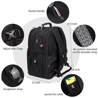 Extra Large 52L Travel Laptop Backpack