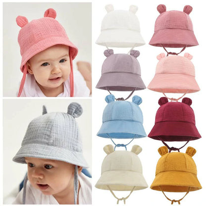 Baby Sun Hat- with Cute Bear Ears