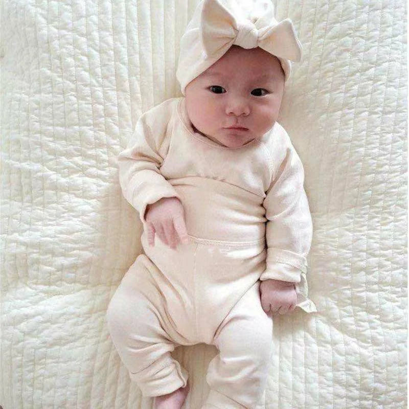 Baby top + pants + hat three-piece set