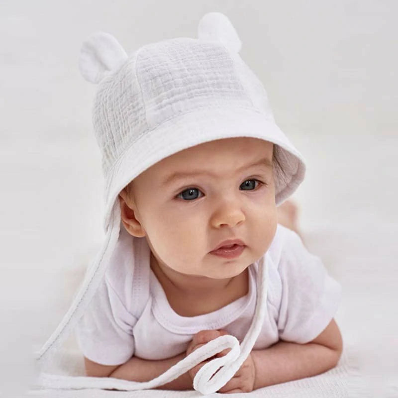 Baby Sun Hat- with Cute Bear Ears