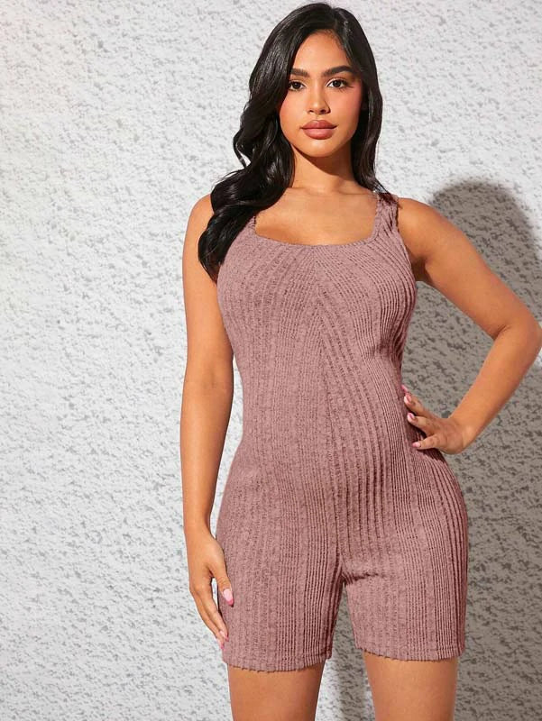 MATERNITY KNITTED CASUAL JUMPSUIT