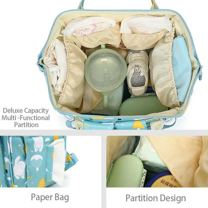 Blue Travel Backpack Baby Diaper Bag