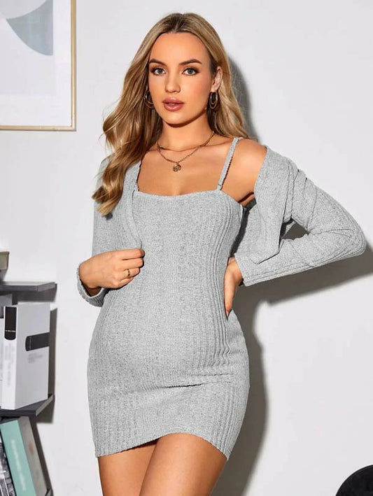 MATERNITY JACKET BODYCON DRESS