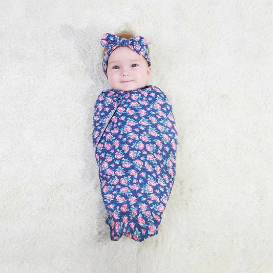 Printed Headband Swaddle Set