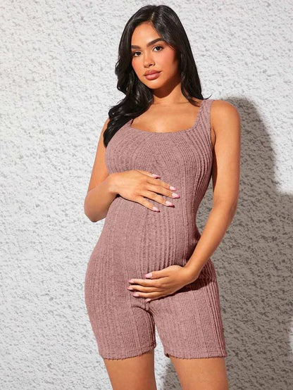 MATERNITY KNITTED CASUAL JUMPSUIT