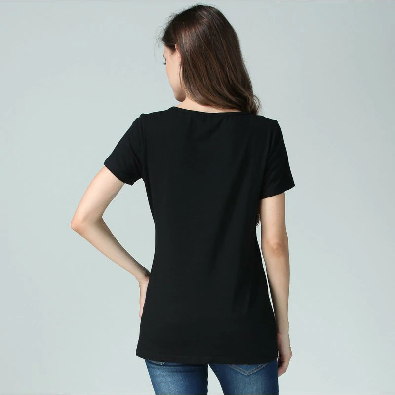 Maternity Short Sleeve Nursing T-Shirt