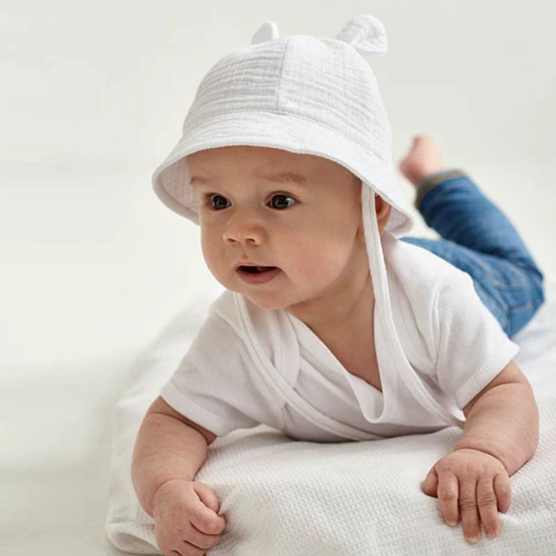 Baby Sun Hat- with Cute Bear Ears