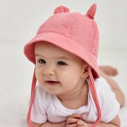 Baby Sun Hat- with Cute Bear Ears