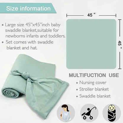 Baby Swaddle Blanket with Hat