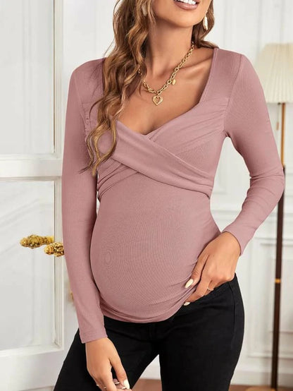 MATERNITY CROSS WRAP T-SHIRT