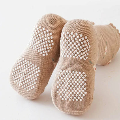 3 Pairs Baby Non-slip Indoor Walking Socks