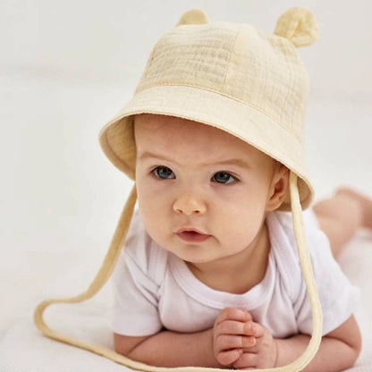 Baby Sun Hat- with Cute Bear Ears