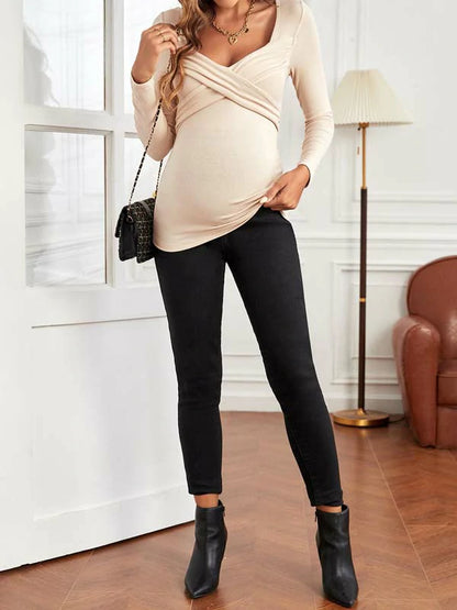 MATERNITY CROSS WRAP T-SHIRT