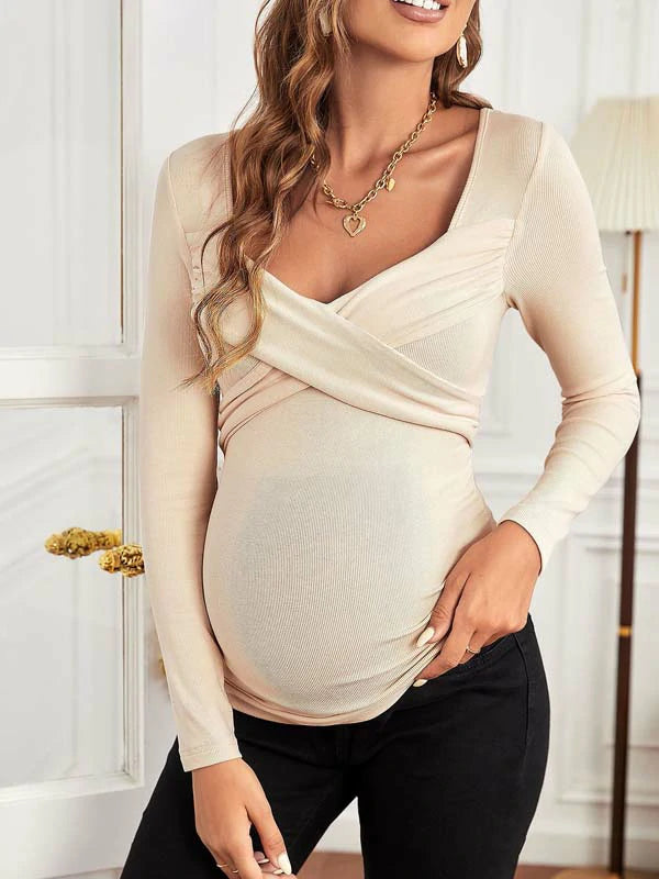 MATERNITY CROSS WRAP T-SHIRT