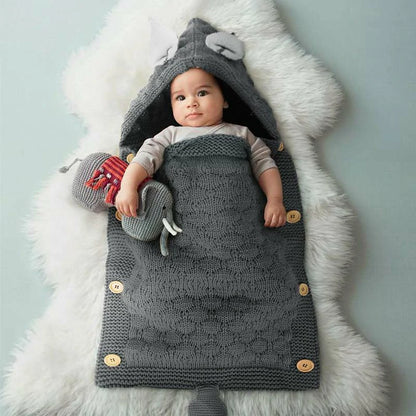 Baby Swaddle Blanket Knitted Sleeping Bag