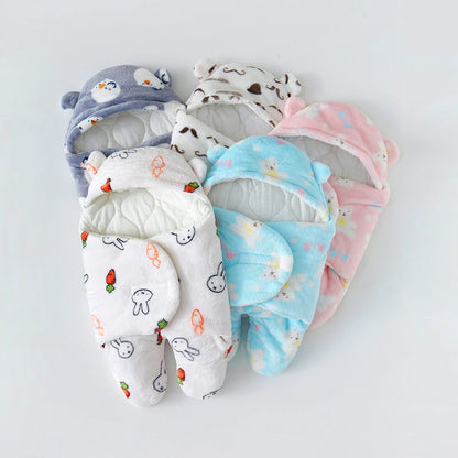 Infant Cartoon Flannel Swaddle Wrap