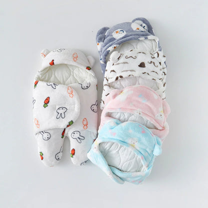 Infant Cartoon Flannel Swaddle Wrap