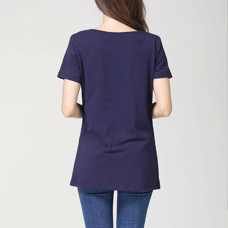 Maternity Short Sleeve Nursing T-Shirt