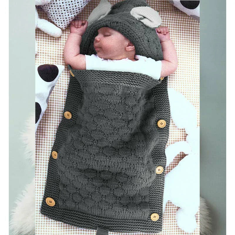 Baby Swaddle Blanket Knitted Sleeping Bag