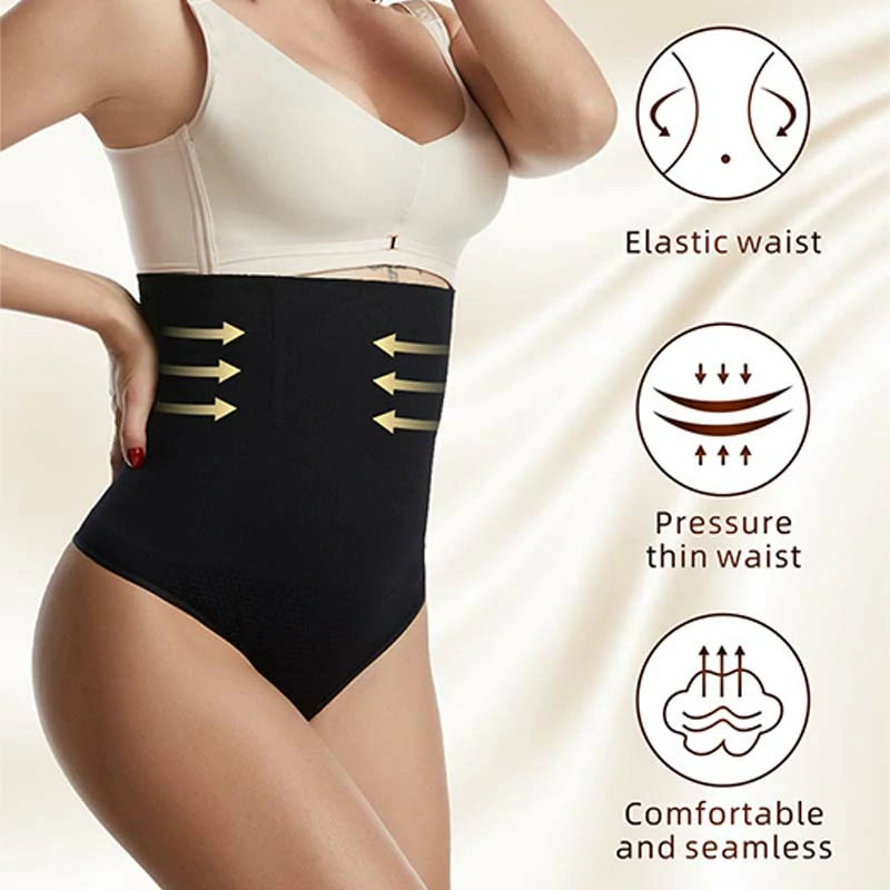 Women's Body Shaping High Waist Tummy Control Pants Thong