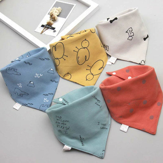 5Pcs Organic Baby Bandana Drool Bibs