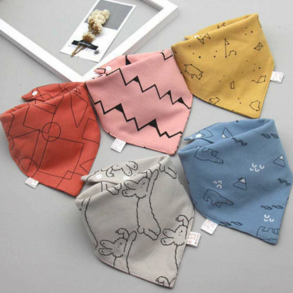 5Pcs Organic Baby Bandana Drool Bibs