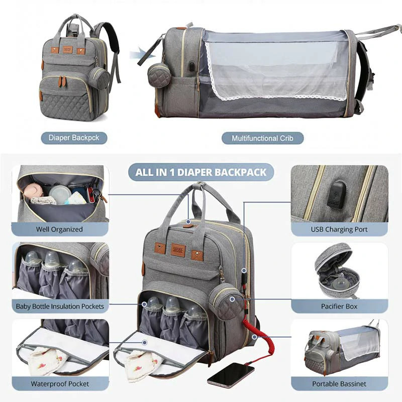 Large Capacity Multifunctional Baby Diaper Backpack