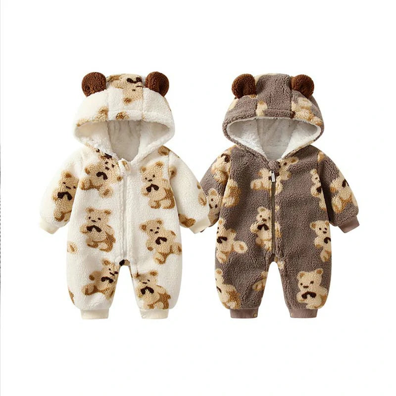 Toddler Cute Bear Hooded Onesie