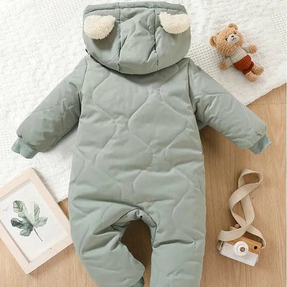 Infant Hooded Thick Zipper Coat