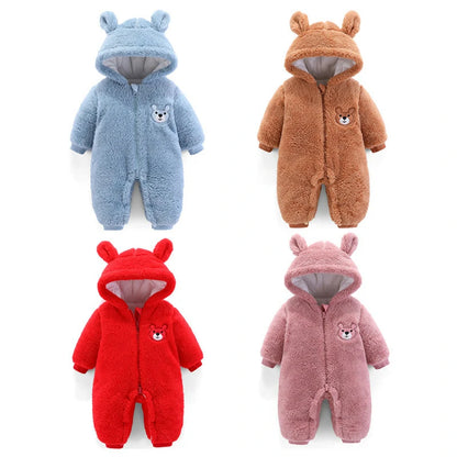 Baby Cartoon Bear Winter Onesie