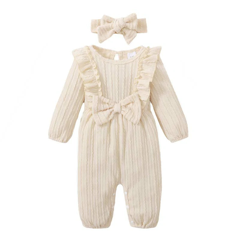 Baby Girl Long Sleeve Ruffle Jumpsuit