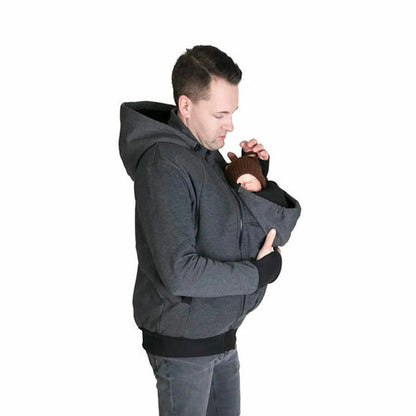 2-in-1 Multifunctional Kangaroo Dad Hooded Sweater