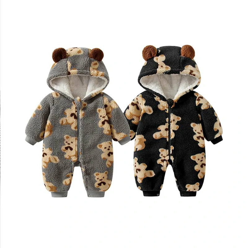 Toddler Cute Bear Hooded Onesie