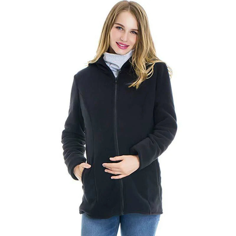 Women's Zip Maternity Baby Carrier Hoodie