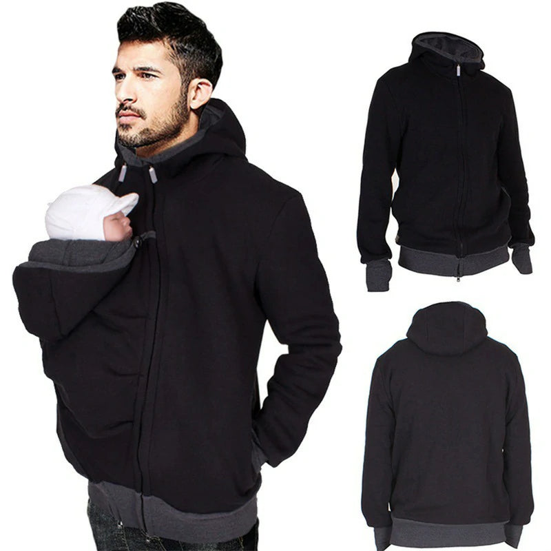 2-in-1 Multifunctional Kangaroo Dad Hooded Sweater