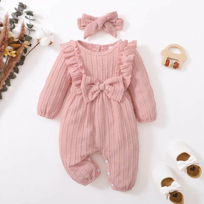 Baby Girl Long Sleeve Ruffle Jumpsuit