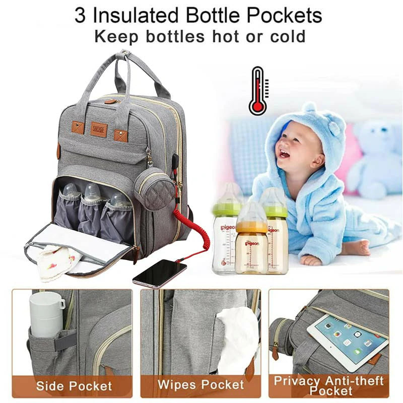 Large Capacity Multifunctional Baby Diaper Backpack