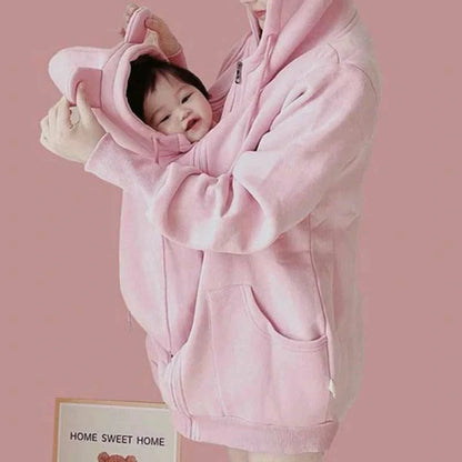 Maternity Kangaroo Hoodie Baby Carrier