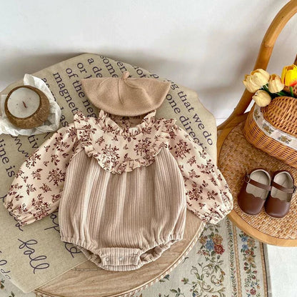 Baby Girl Corduroy Long Sleeve Bodysuits