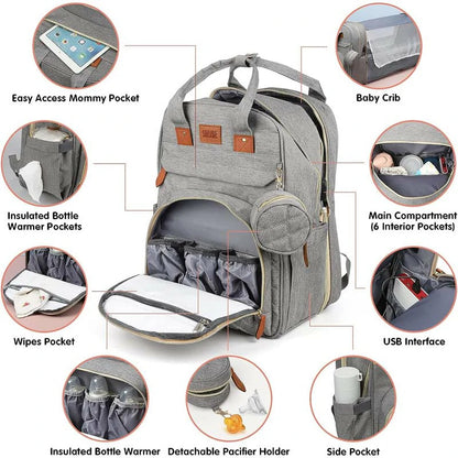 Large Capacity Multifunctional Baby Diaper Backpack