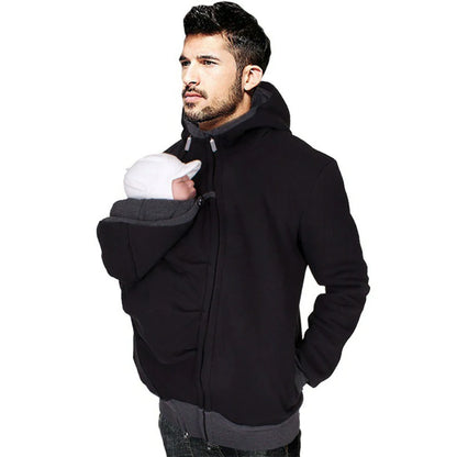 2-in-1 Multifunctional Kangaroo Dad Hooded Sweater