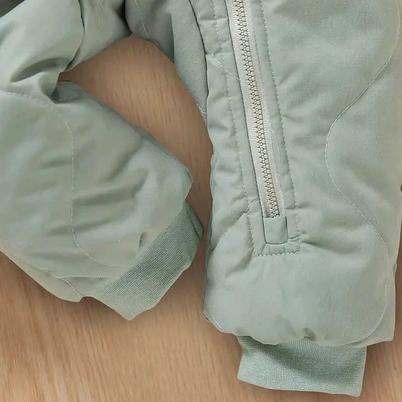 Infant Hooded Thick Zipper Coat