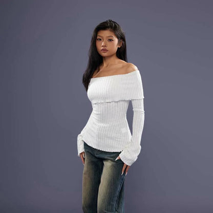 FCII-KNITTED OFF-SHOULDER TOP