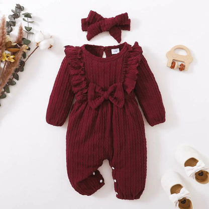 Baby Girl Long Sleeve Ruffle Jumpsuit